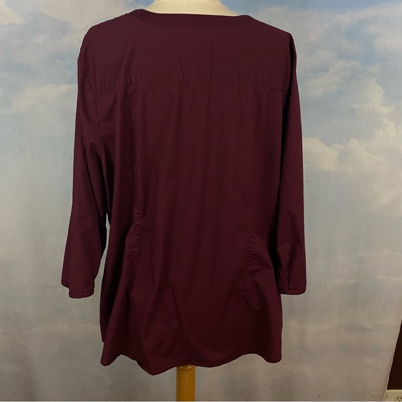 Avenue Signature Shirt Burgundy Buttondown Size 18/20 - Picture 2 of 4
